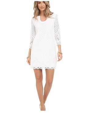 Lilly Pulitzer White Lace Mini Shift Dress